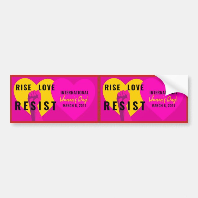 International Women's Day - art work by code pink Bumper Sticker (Front)