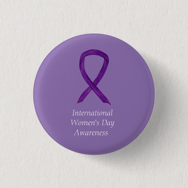 International Women's Day Awareness Custom Pins (Front)