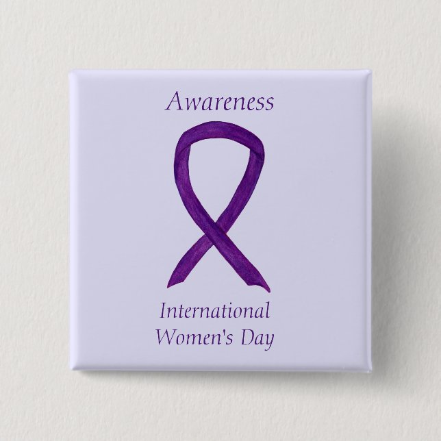 International Women's Day Awareness Custom Pins (Front)
