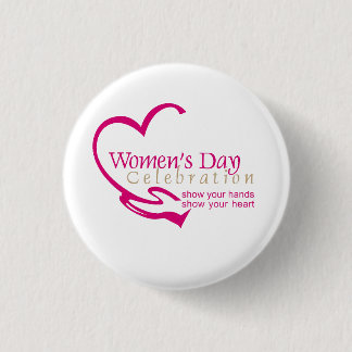 International women's day bu 1 inch round button