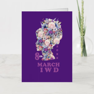 International Women's Day : Celebrate Feminini Foil Greeting Card