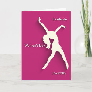 International Women's Day Celebrate Raspberry Card