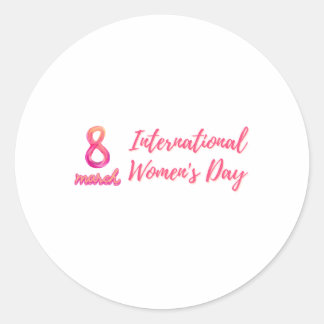 International Women's Day Classic Round Sticker