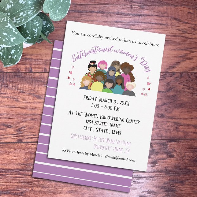 International Women's Day Event March 8 Invitation (International Women's Day Event Invitations . )