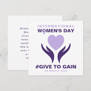 International Women's Day Give To Gain 2026 Holiday Card
