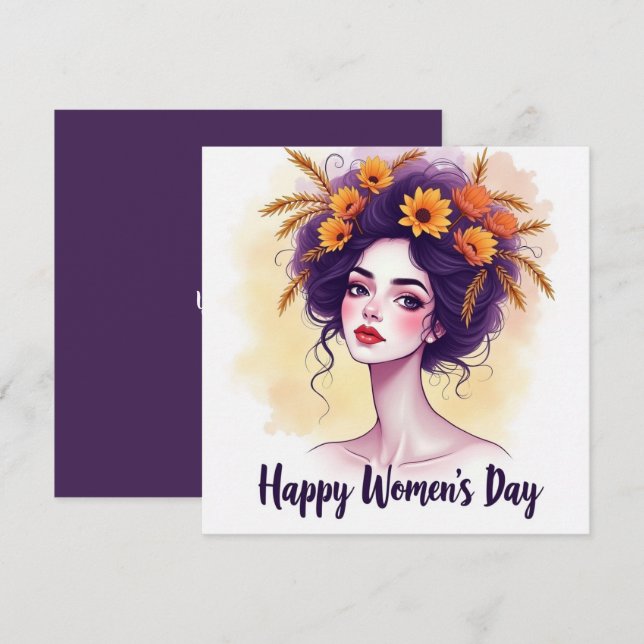 International Women's Day Holiday Card (Front/Back)