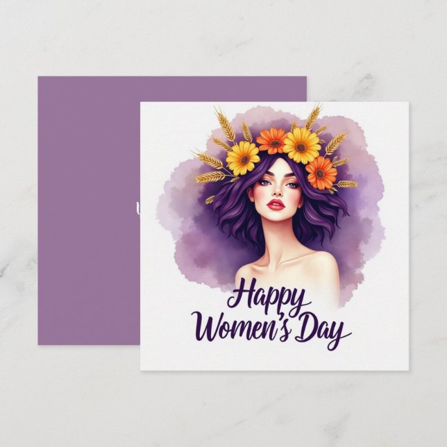 International Women's Day Holiday Card (Front/Back)