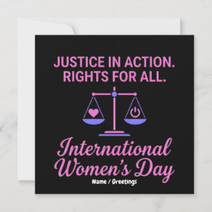 International Women's Day Justice In Action Rights Invitation