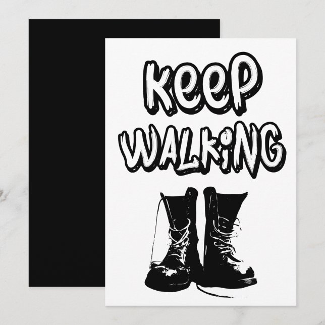 International Womens Day- Keep Walking Holiday Card (Front/Back)