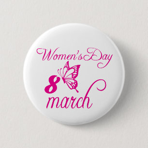 International Women's Day, March 8th 2 Inch Round Button