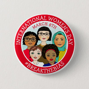 International Women's Day March 8th   2 Inch Round Button
