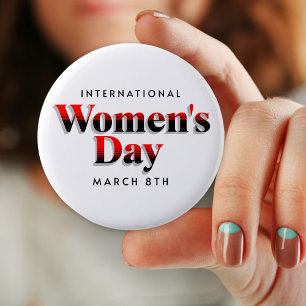  International Women's Day   March 8th Button