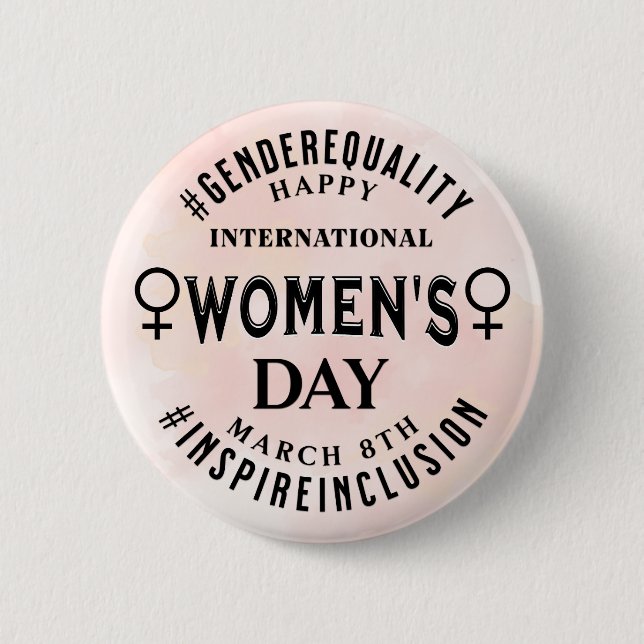 International Women's Day | March 8th Equality 2 Inch Round Button (Front)