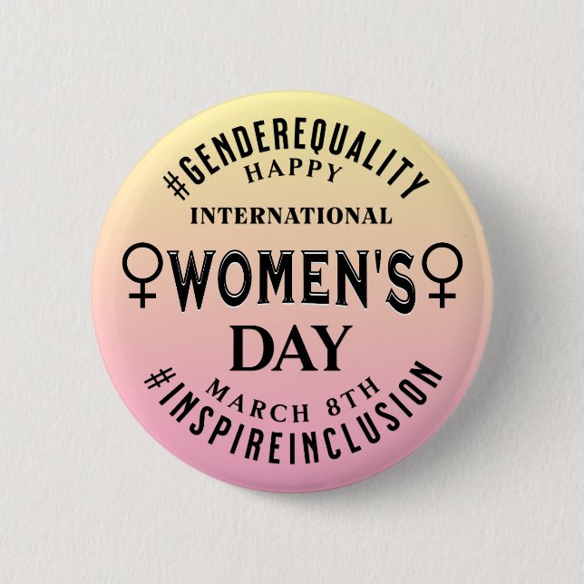 International Women's Day | March 8th Equality 2 Inch Round Button (Front)