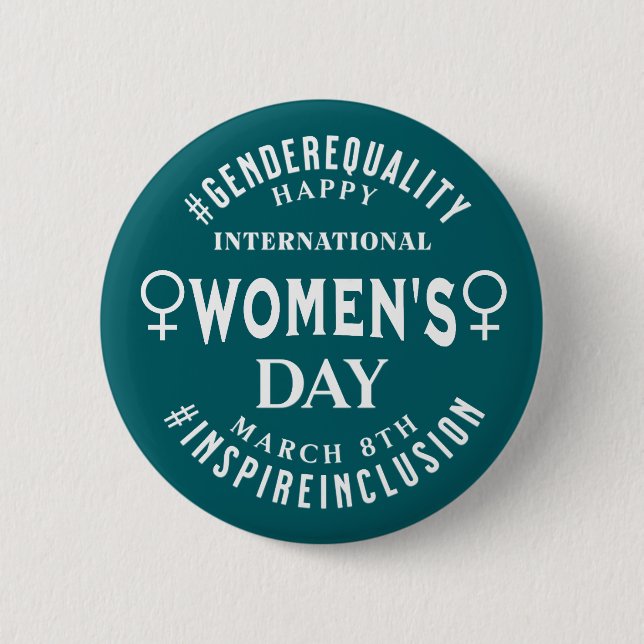 International Women's Day | March 8th Equality 2 Inch Round Button (Front)