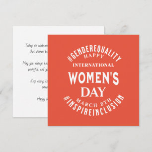 International Women's Day   March 8th Equality Card