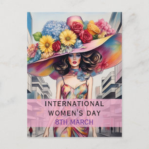 International Women's Day - March 8th Heart Postcard
