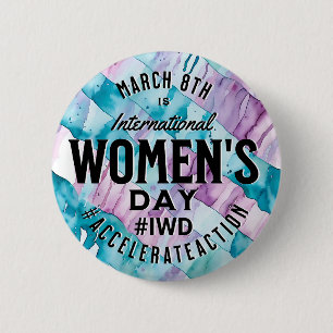 International Women's Day March 8th IWD 2 Inch Round Button
