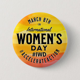 International Women's Day March 8th IWD 2 Inch Round Button