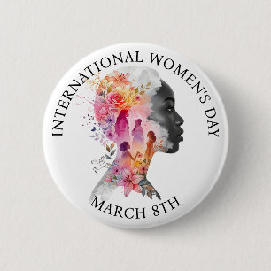 International Women's Day March 8th IWD 2 Inch Round Button
