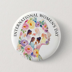 International Women's Day March 8th IWD 2 Inch Round Button