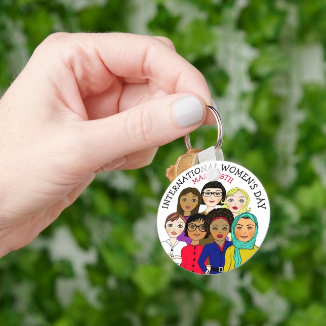 International Women's Day March 8th Keychain (Hand)