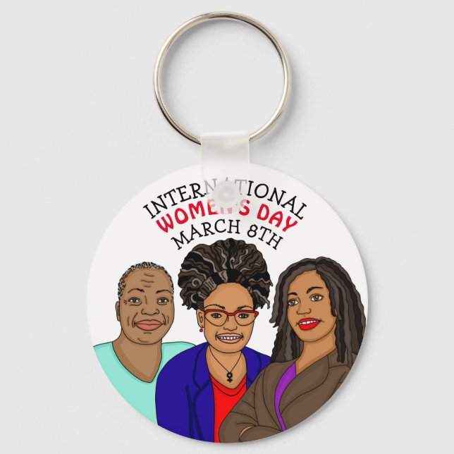 International Women's Day - March 8th Keychain (Front)