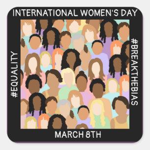 International Women's Day - March 8th   Square Sticker