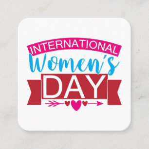 International Womens Day Square Business Card