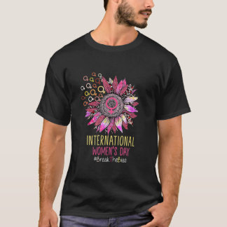 International Womens Day Sun Flower Equality Break T-Shirt