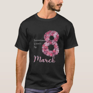 International Women's Day Tee Pansy Flower March 8