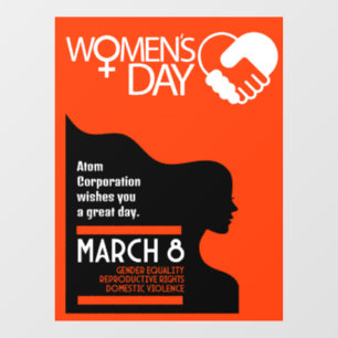 International Women's Day Window Cling