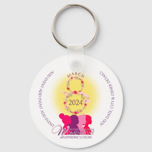 International Women's Inspire Inclusion QR Code Keychain