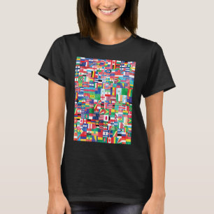International World Flags  Flags World Map Globe T-Shirt