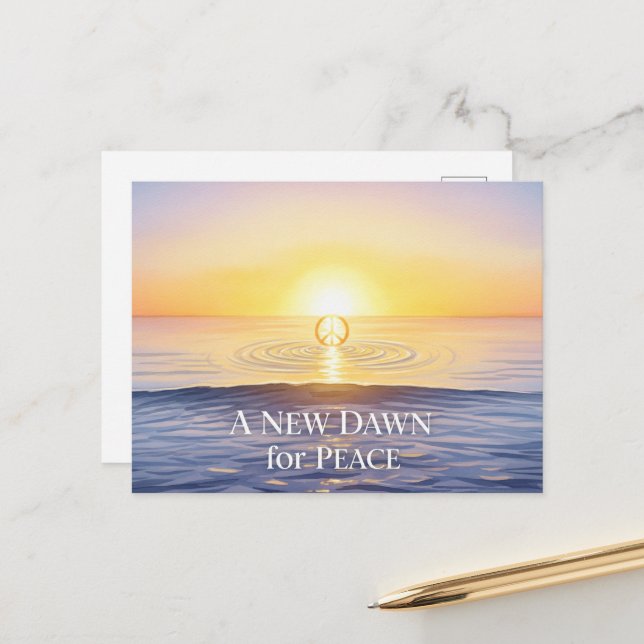 International World Peace Postcard (Front/Back In Situ)