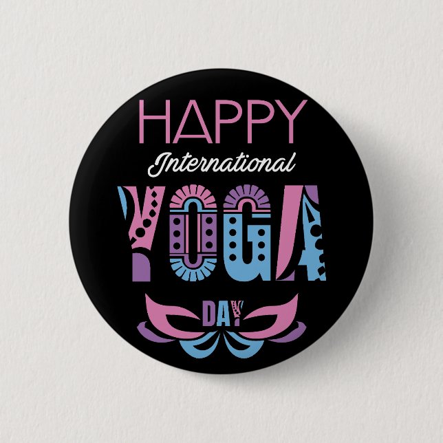 International Yoga Day 2 Inch Round Button (Front)