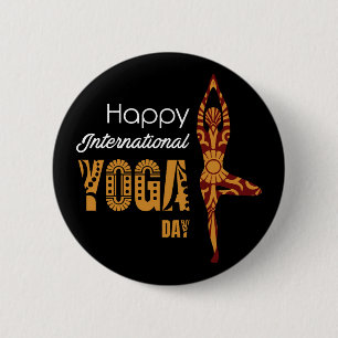International Yoga Day 2 Inch Round Button