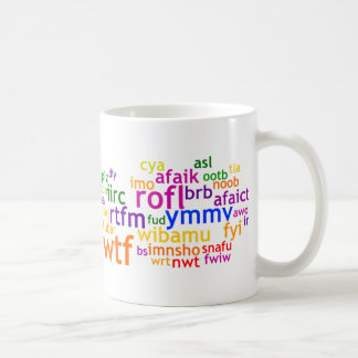 Internet Abbreviations Wordle Coffee Mug