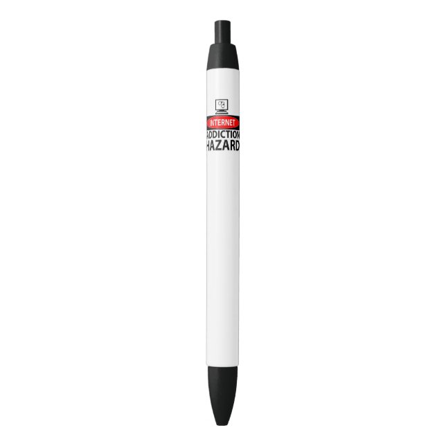 Internet – addiction hazard black ink pen (Front Vertical)