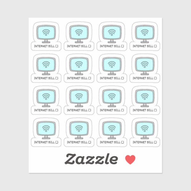 Internet Bill Due Date Reminder Wi-fi Bujo Planner (Sheet)