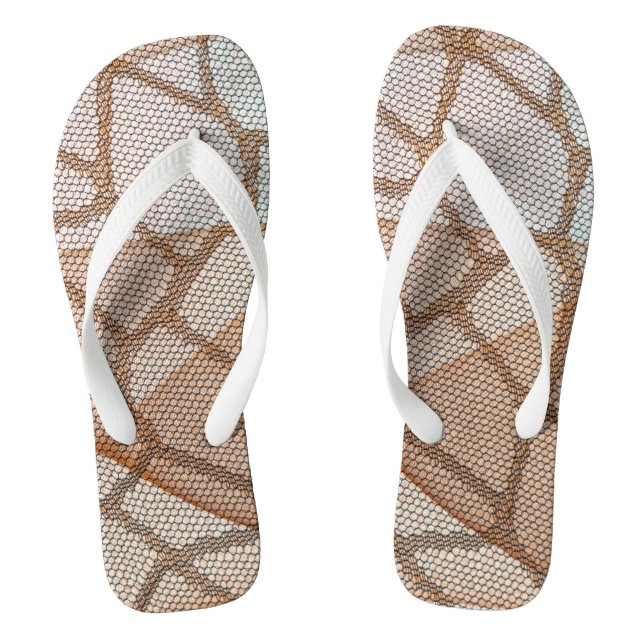 Internet cell cellular connection beige flip flops (Footbed)