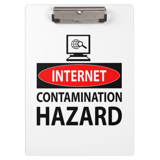 Internet – contamination hazard clipboard (Front)