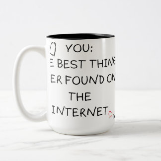 Internet Dating Gift, Online Dating, Online  Two-Tone Coffee Mug