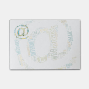 Internet Email Typed Text Symbol Geek Gifts Post-it Notes