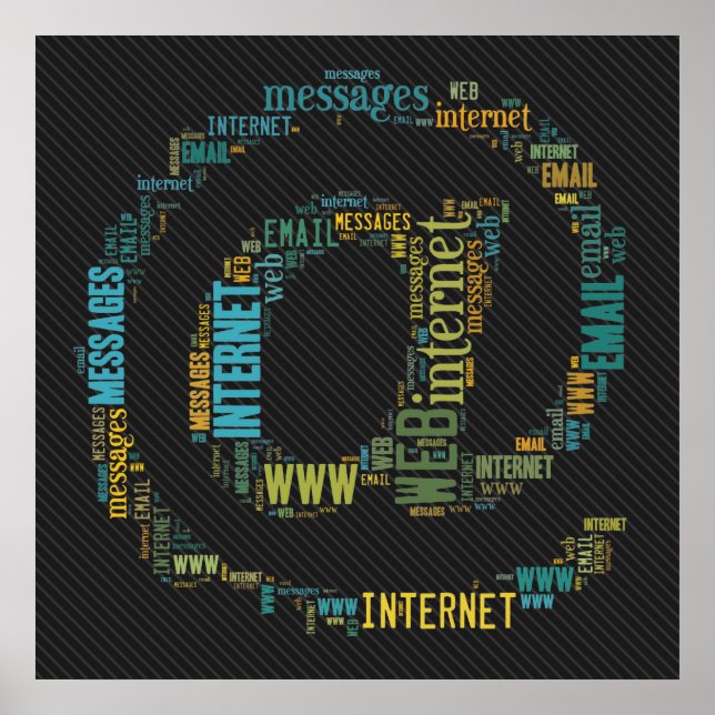 Internet Email Typed Text Symbol | Geek poster (Front)