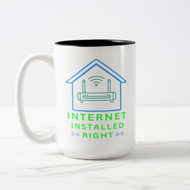Internet Installed Right Two-Tone Coffee Mug (Left)