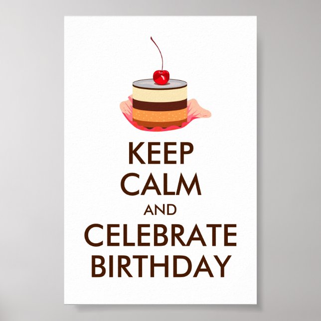 iNTERNET MEME KEEP CALM AND CELEBRATE BIRTHDAY Poster (Front)