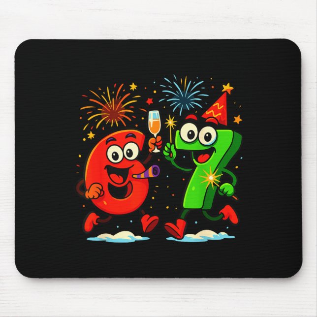 Internet Memes 6 And 7 Six Seven Alpha Aura Energy Mouse Pad (Front)