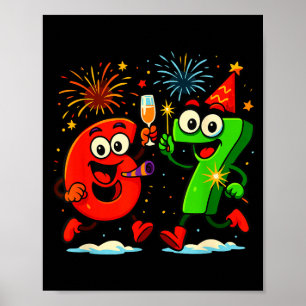 Internet Memes 6 And 7 Six Seven Alpha Aura Energy Poster