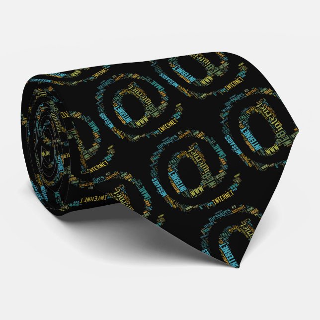 Internet Monkey Typed Text Symbol | Nerd Tie (Rolled)